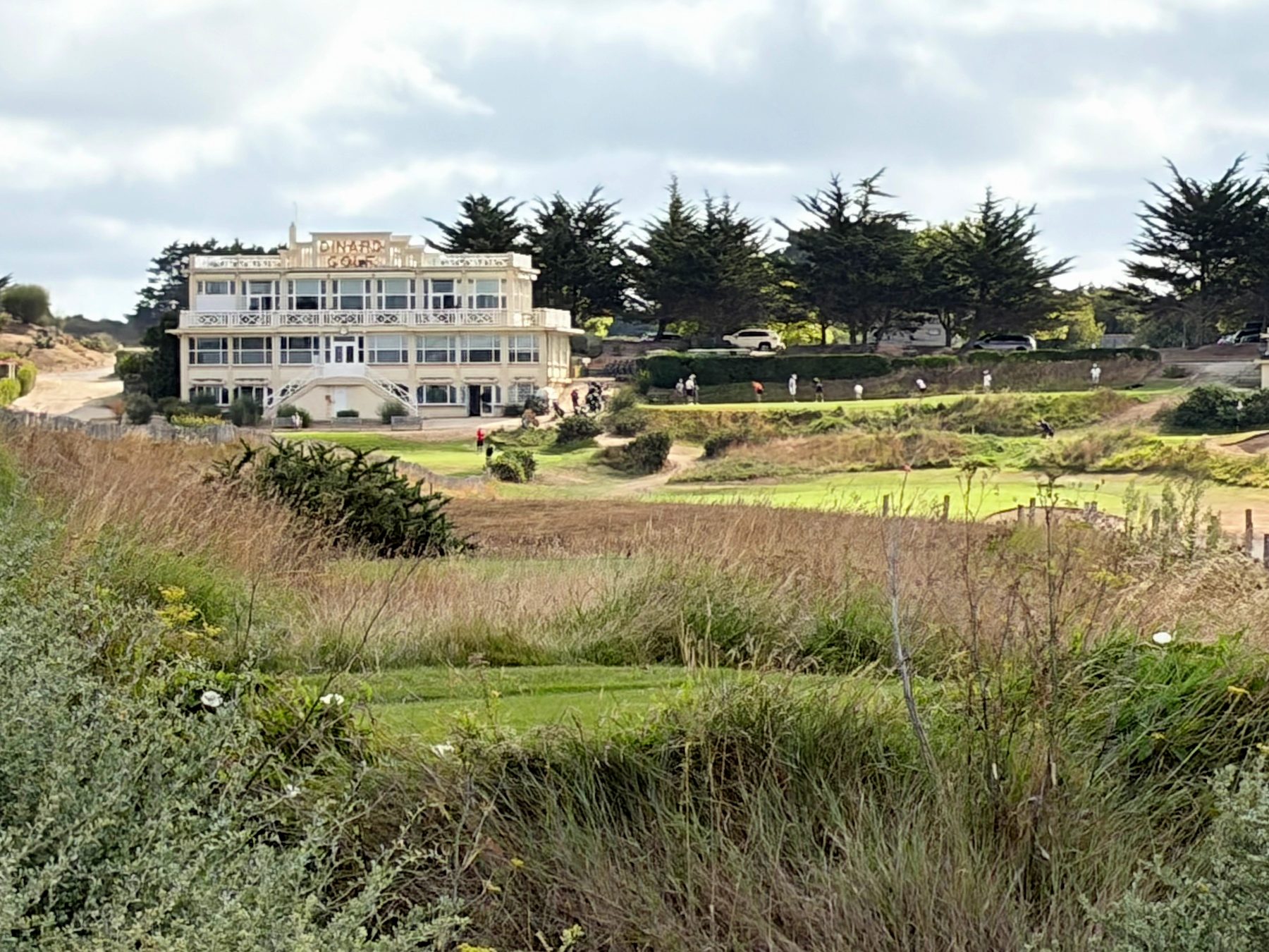 Dinard Golf Club's art deco clubhouse above the links