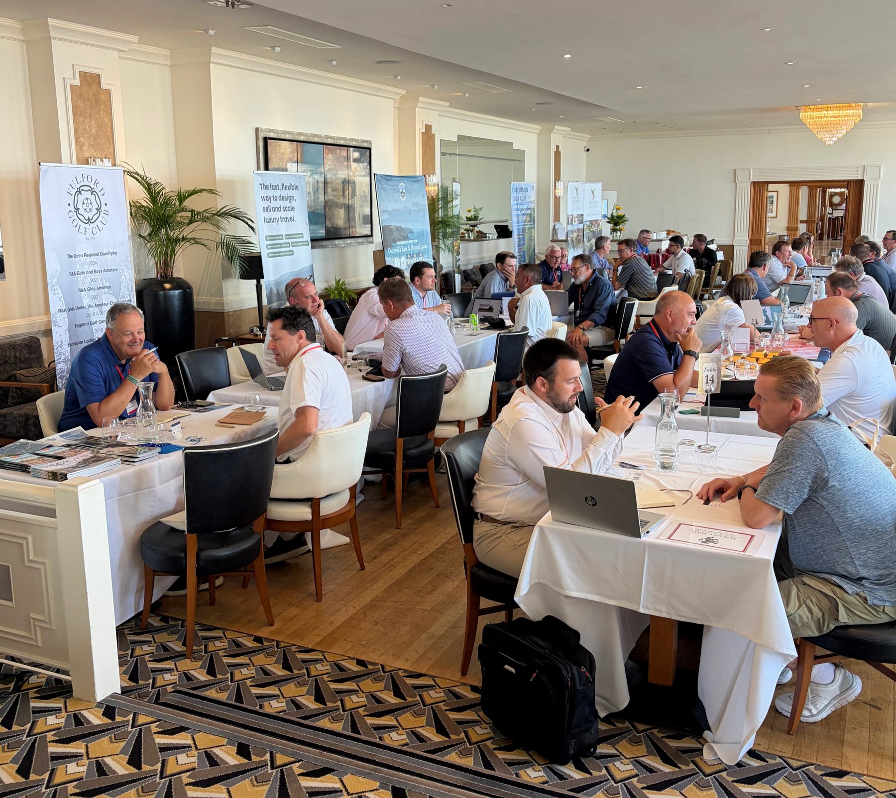 Golf clubs and tour operators meeting during speed dating at the GTE Convention