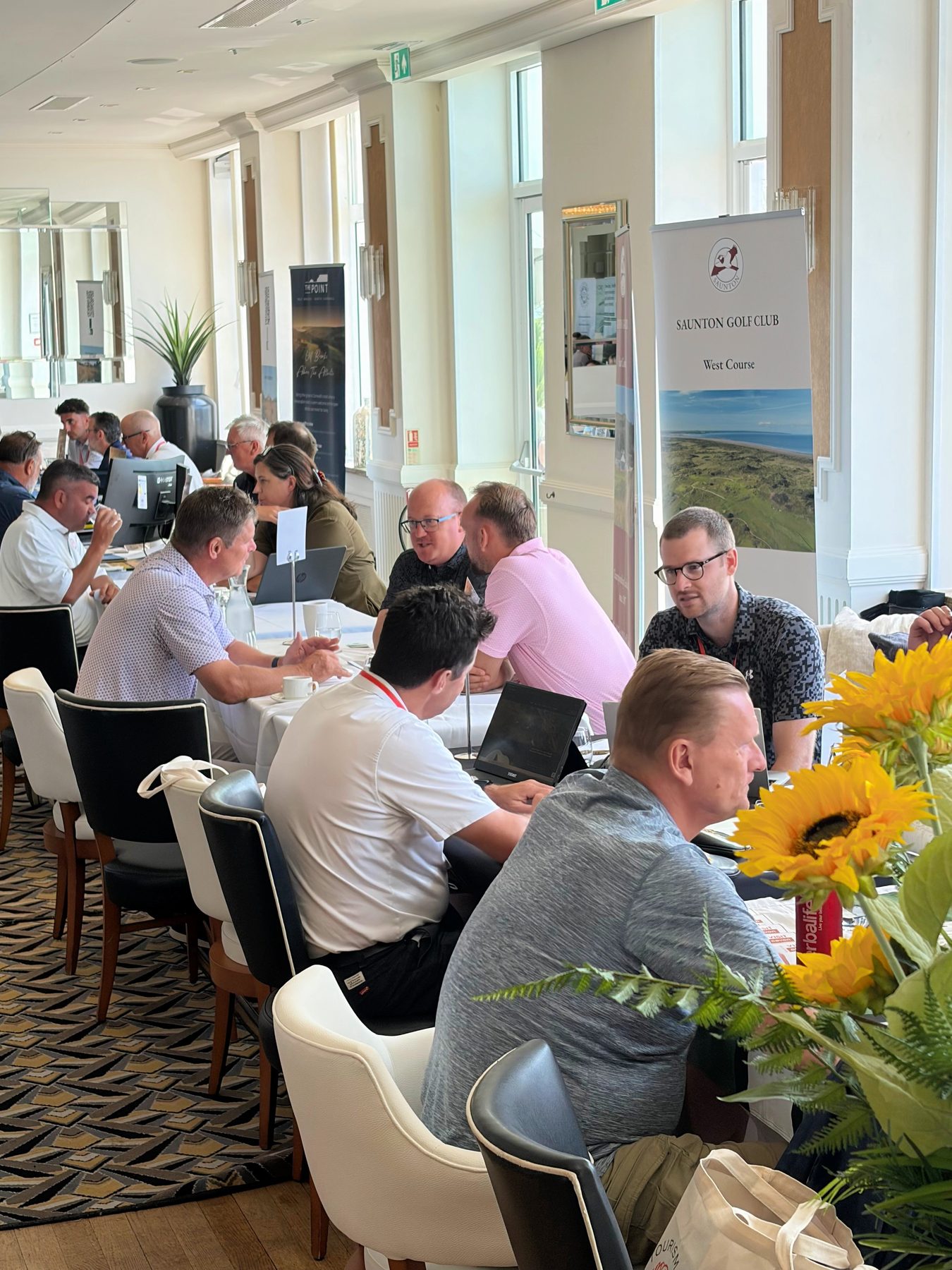 Saunton Golf Club table at the GTE Convention speed dating sessions
