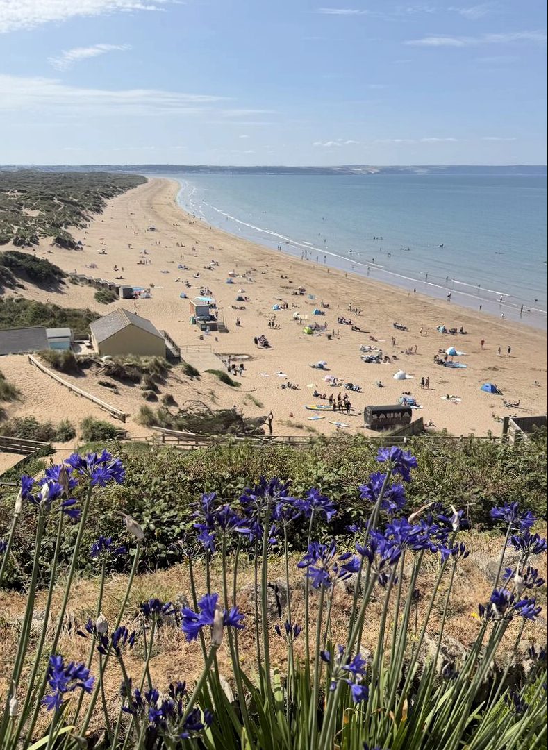 Saunton Sands beach seen from the hotel gardens