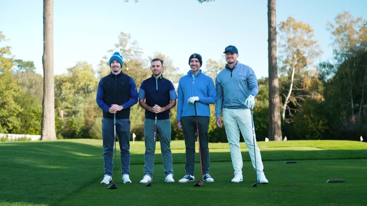 American tour operators on the first tee at Worplesdon Golf Club, Surrey